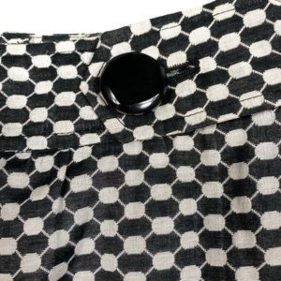 Banana Republic Factory Black and White Honeycomb Print A-Line Mini Skirt Size 6 - Picture 4 of 8